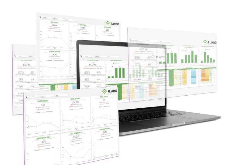 email marketing data studio template for klaviyo